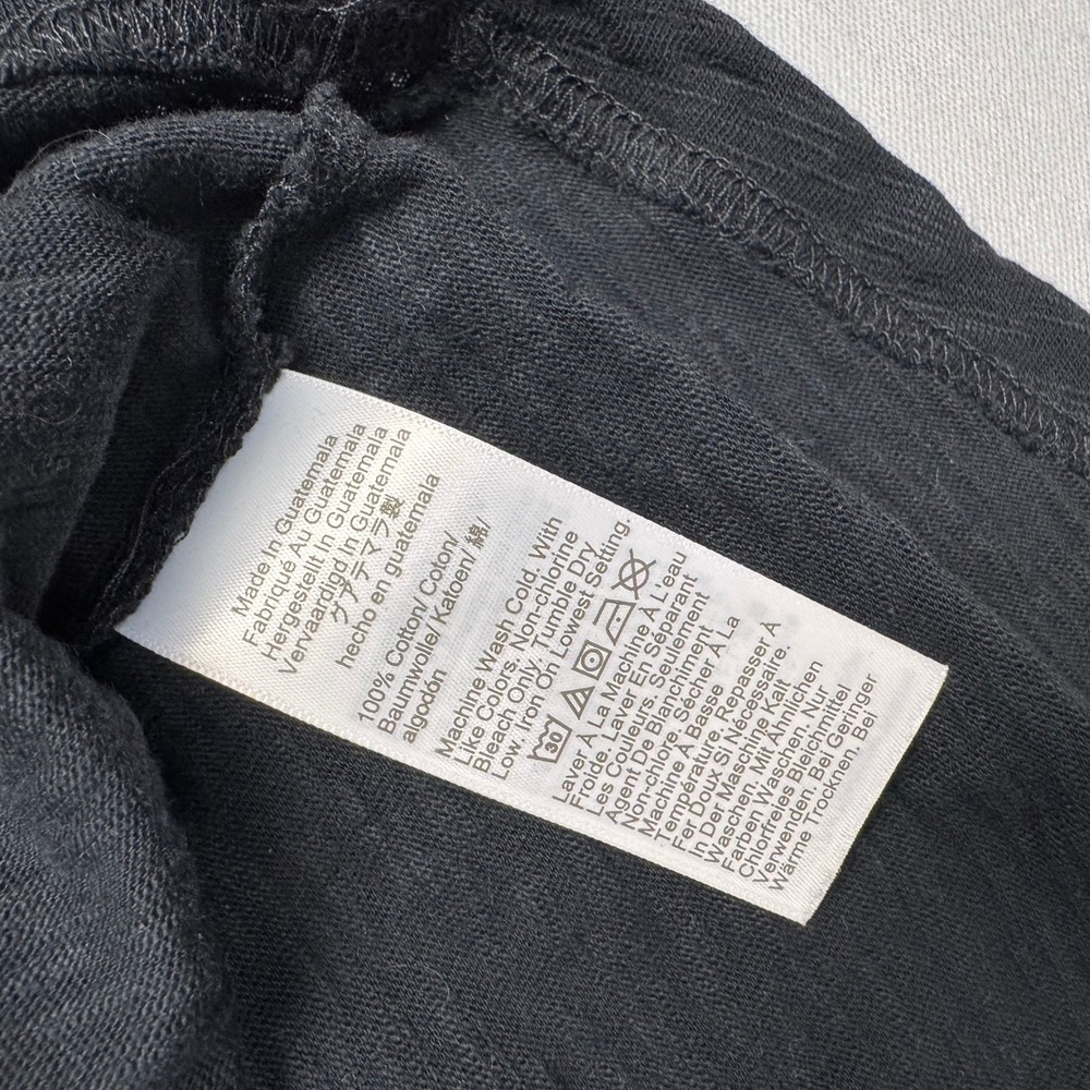J.Crew T-Shirt Dress Women XS‎ Black Good Slub Cotton Waist Tie CI193 - Picture 5 of 9